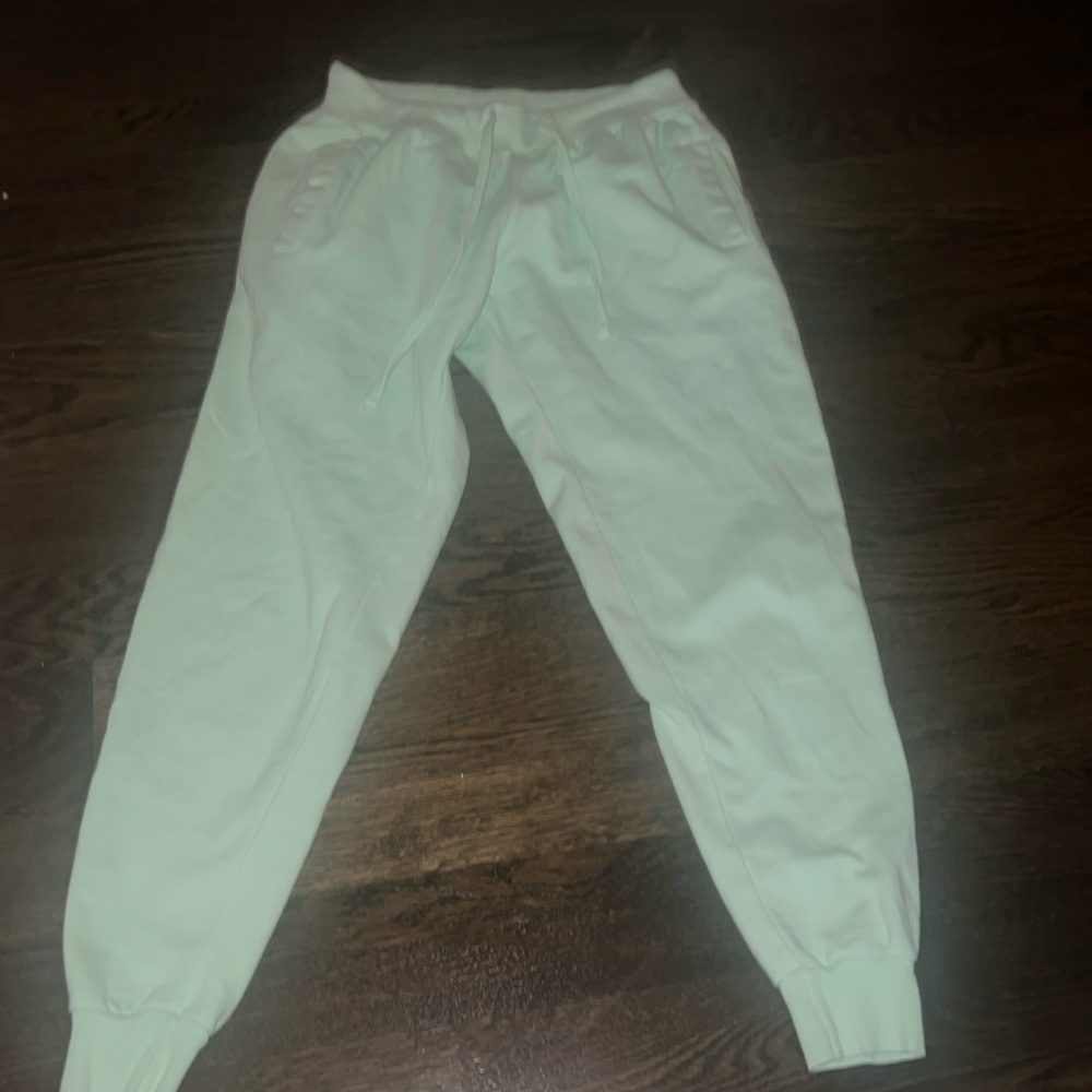 Light green, kind of a lime color, size small joggers